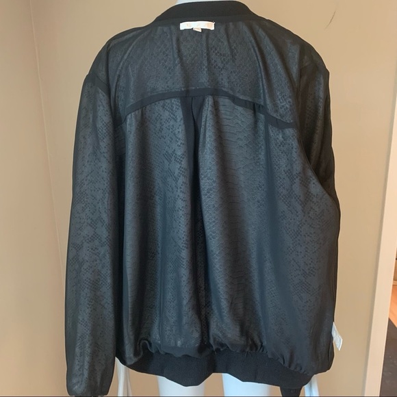 GOLD HAWK Silk Python Snake Print Bomber Jacket Zip Front Size S - Picture 13 of 14